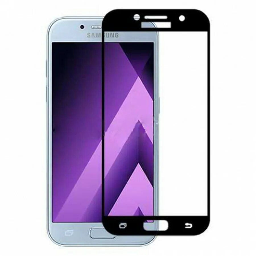 Samsung Galaxy A5 2017 a520 Защитное стекло 3D, бронестекло полное покрытие, черное самсунг галакси а5 #1