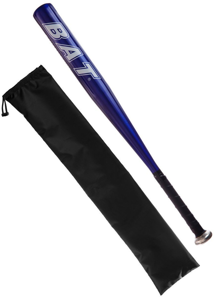 Бита бейсбольная алюминиевая Fitroots Bat 25"(63 см), чехол в комплекте, синяя  #1