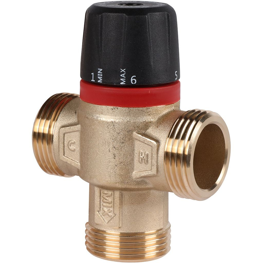 Термостатический смесительный клапан ROMMER 1" (НР) 30-60 С KV 2,3 (центральное смешивание)  #1