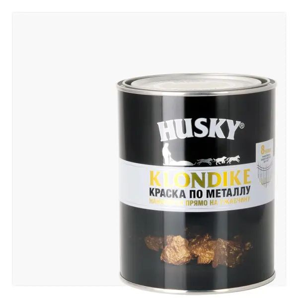 Краска по металлу Husky Klondike матовая цвет белый 0.9 л RAL 9003 #1