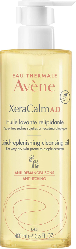 Avene / Авен XeraCalm A.D. Масло косметическое для лица и тела очищающее липидовосполняющее 400мл / косметика #1