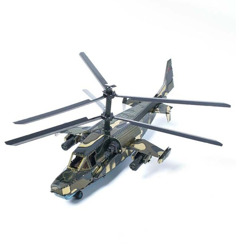 Металлический конструктор / Сборная модель / Конструктор 3D Metal Model Вертолет Черная Акула 50  #1
