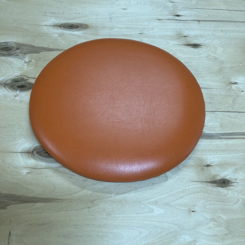 сиденье ,круглое для стула,табурета,экокожа,38х38х4 см,цвет оранжевый  #1