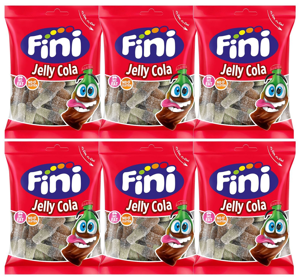 Жевательный мармелад Fini Jelly Cola, 90г x 6шт. Фини Кола #1