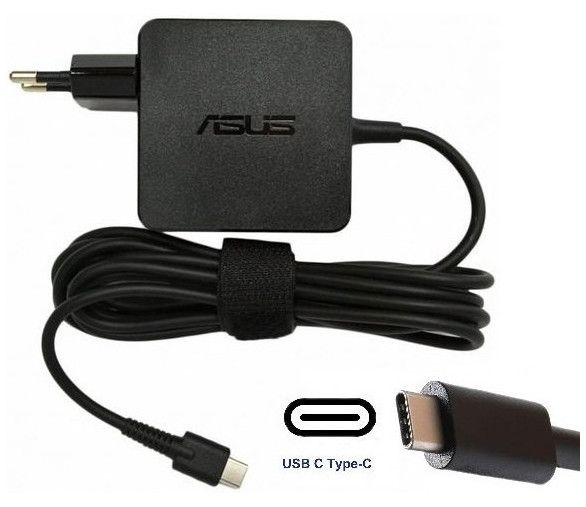 Зарядное устройство для ноутбука Asus ZenBook UX391UA-EG010T, 20V - 3.25A, 65 Вт (Штекер: Type-C) Квадратный #1