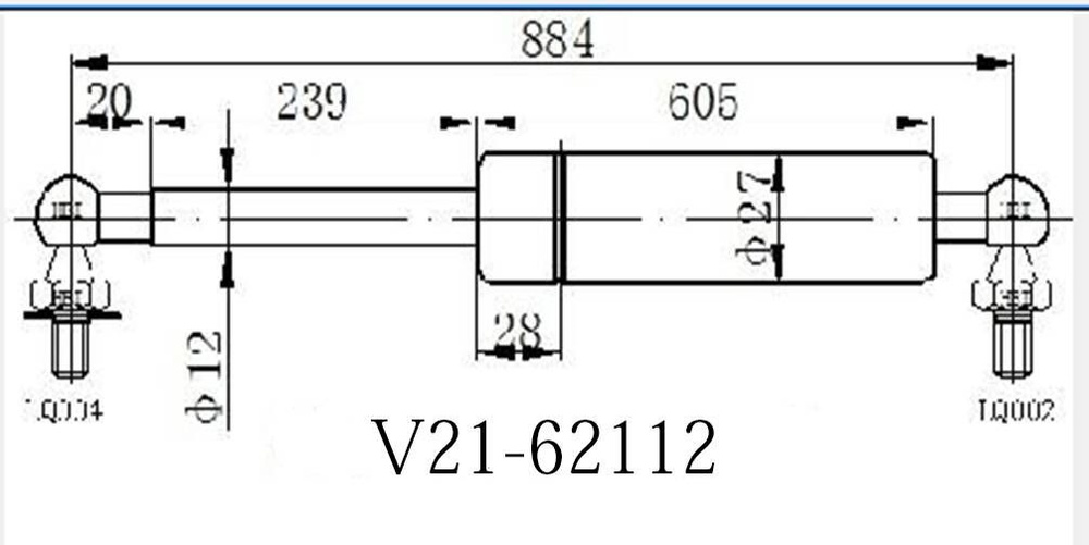 JETT Крышка багажника, арт. V2162112, 1 шт. #1