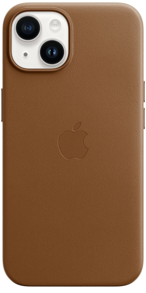 Чехол кожаный MagSafe для iPhone 15 / Leather Case with MagSafe / Коричневый / Brown  #1