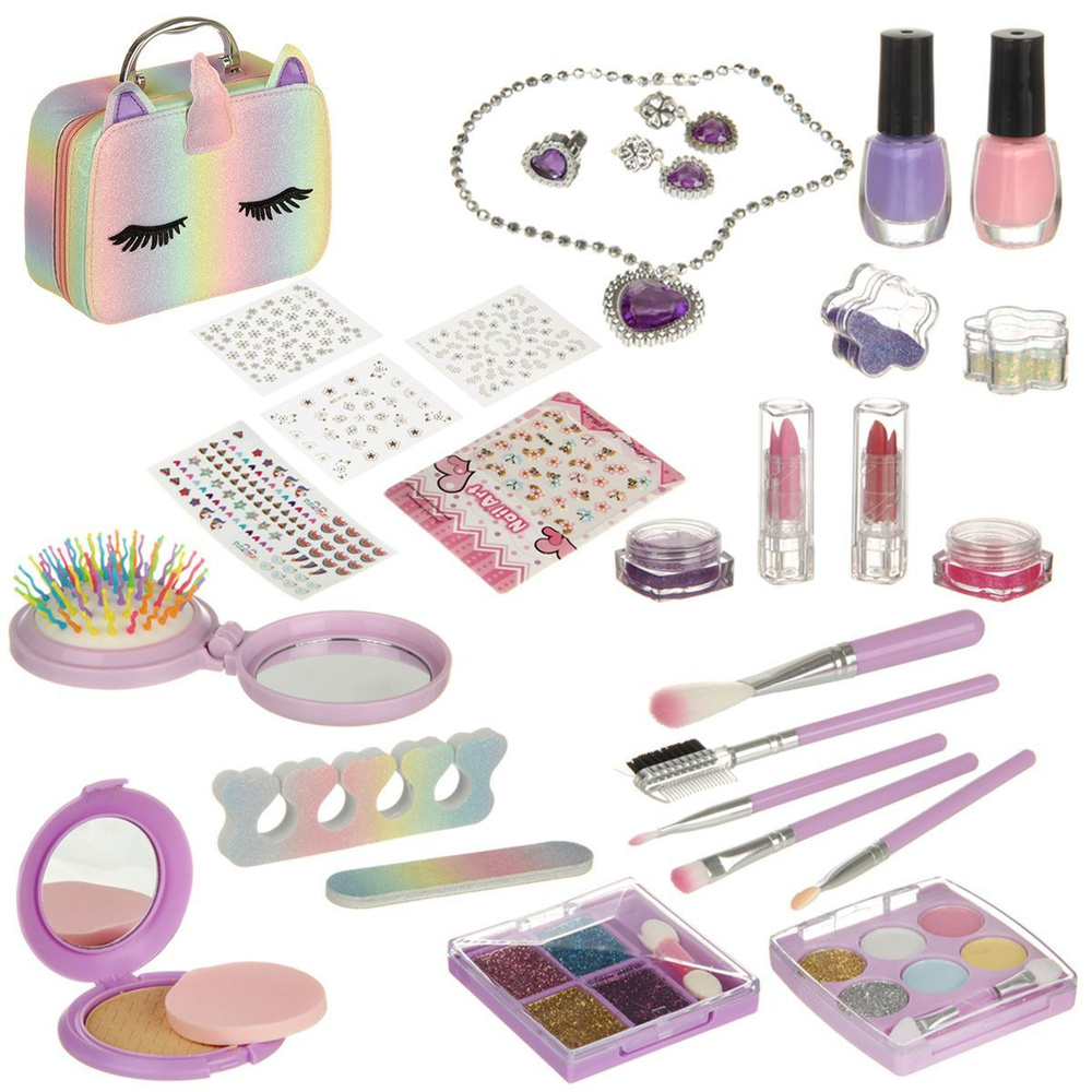 Набор косметики для девочек в рюкзаке, Veld Co / Детский косметический набор для макияжа  #1