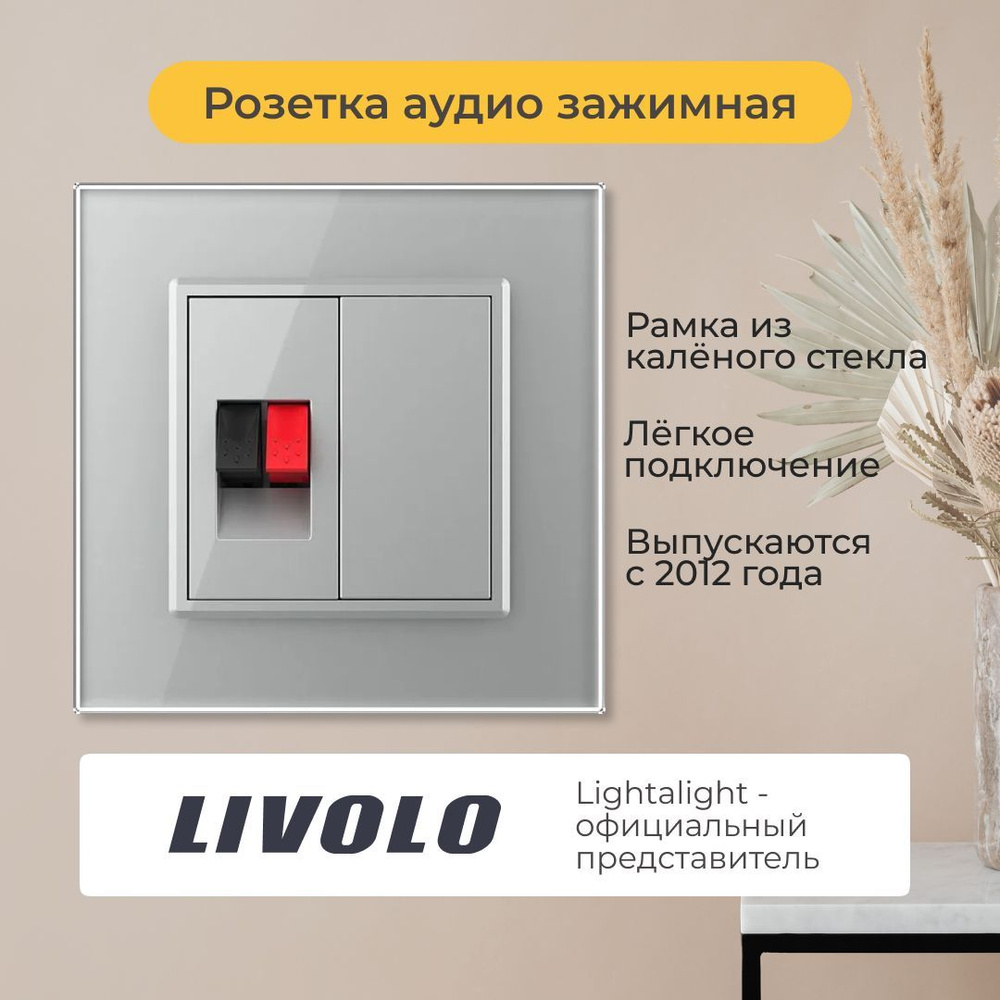 Розетка Livolo аудио зажимная (VL-C7VSD-IP) #1