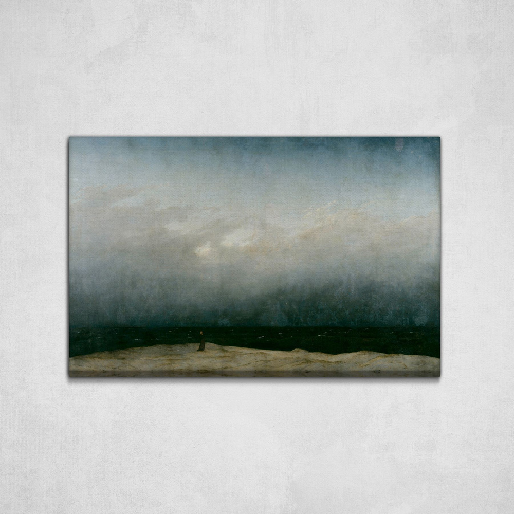 Картина на холсте, Каспар Давид Фридрих "Монах у моря", 63x40см / Галерейщикъ  #1