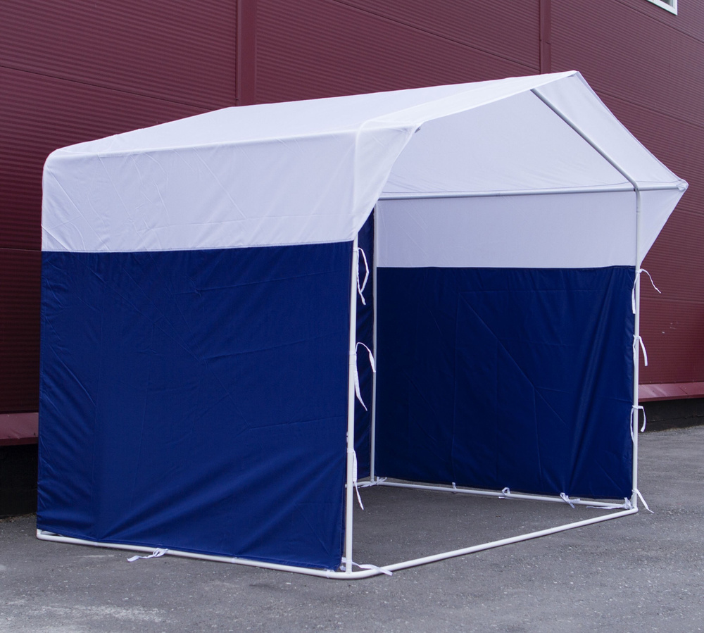 Торговая палатка 2х2 сине-белая , усиленная труба 25 мм #1