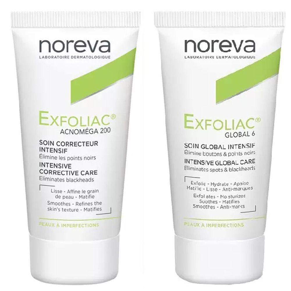 Noreva Набор Exfoliac: крем Акномега 200, 30 мл + крем Глобал 6 ,30 мл  #1