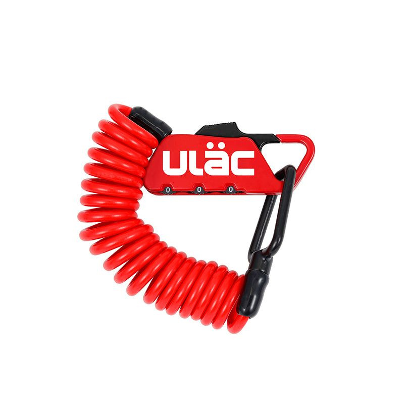 Велосипедный замок Ulac Piccadilly Carabiner Cable Combo Lock Red #1