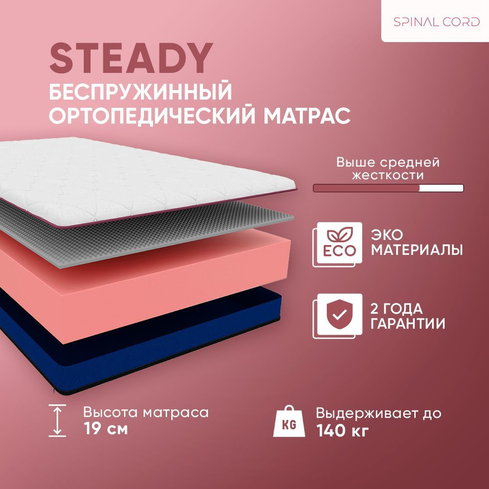 Spinal Cord Матрас Матрас Spinal Cord Steady, Беспружинный, 140х200 см #1