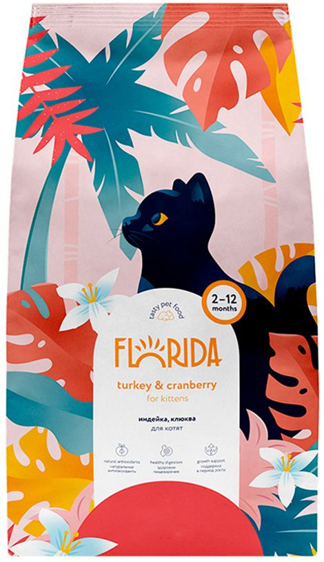 Корм Florida Kitten Turkey & Сranberry для котят, с индейкой и клюквой, 4 кг  #1