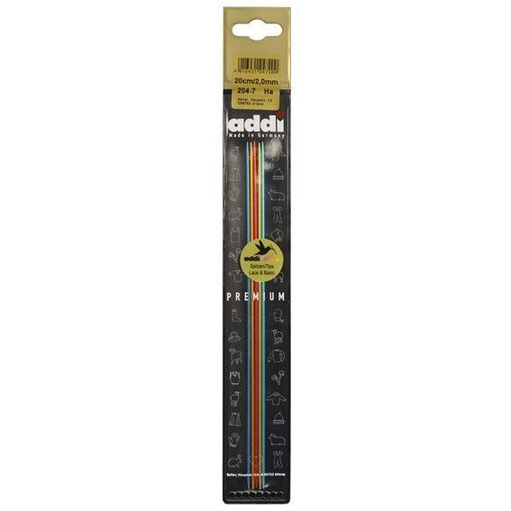 Спицы для вязания ADDI чулочные, сверхлегкие Colibri №2 20 см 5 шт (ADDI.204-7/2-20)  #1