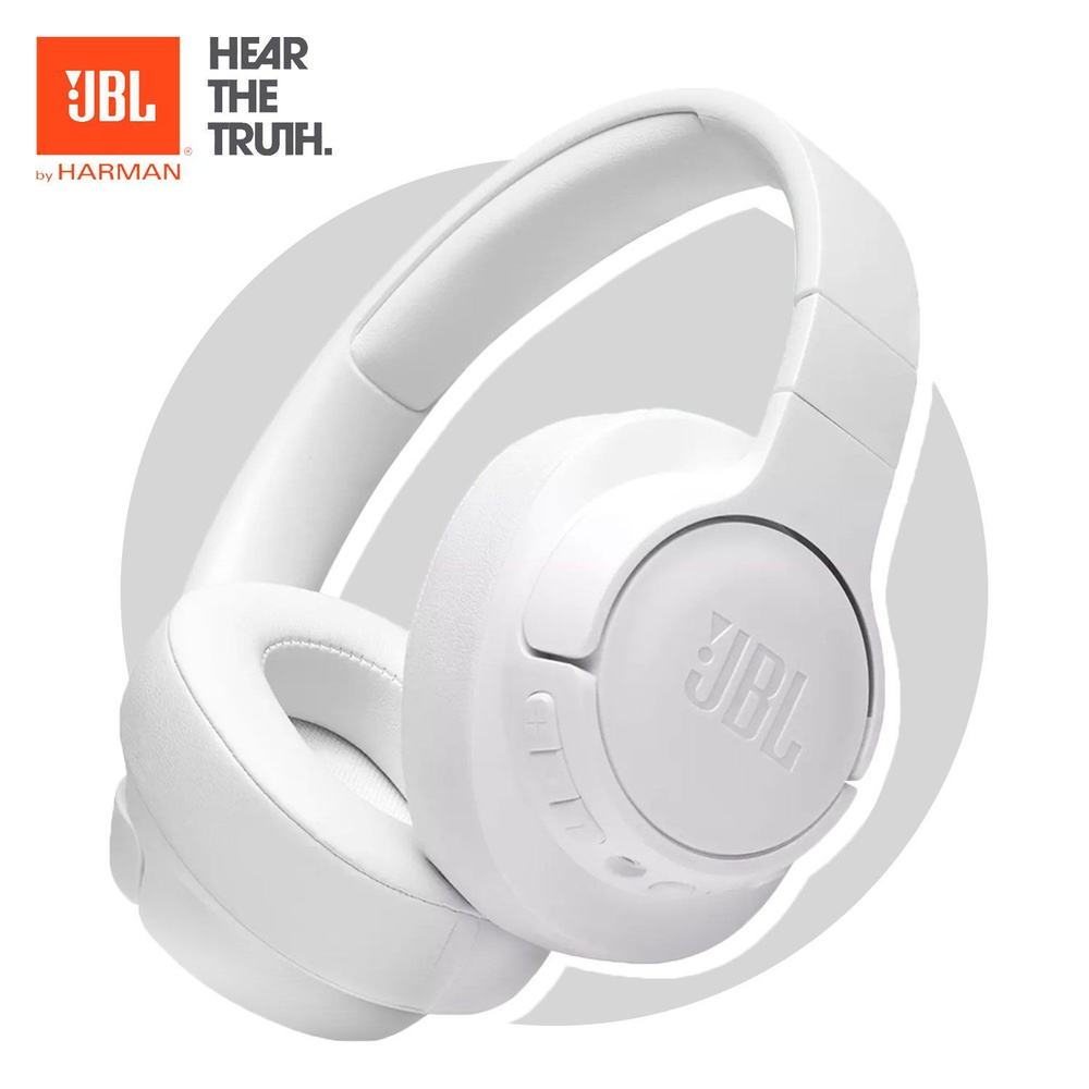 JBL Наушники беспроводные с микрофоном JBL Tune 760NC, 3.5 мм, USB Type-C, белый  #1