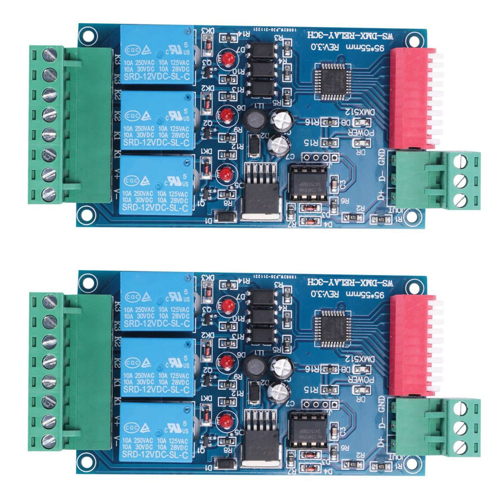 3-канальный 5A DMX512 управляемый релейный переключатель комплект диммер  #1