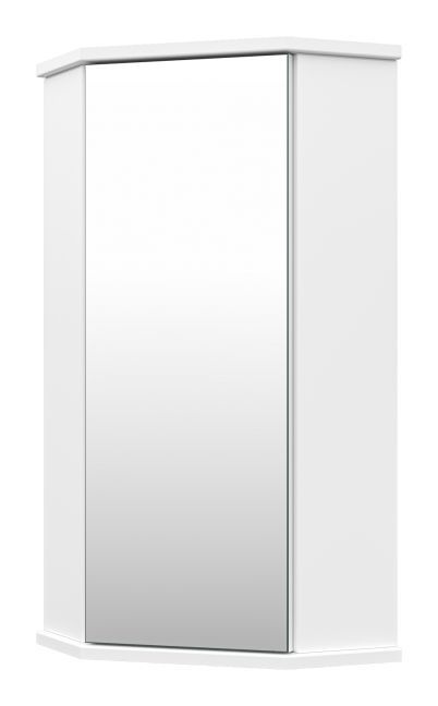 Misty Шкаф навесной для ванной, Лилия 34 подвесной угловой с зеркалом, 47.5х31.5х73 см, Универсальный #1