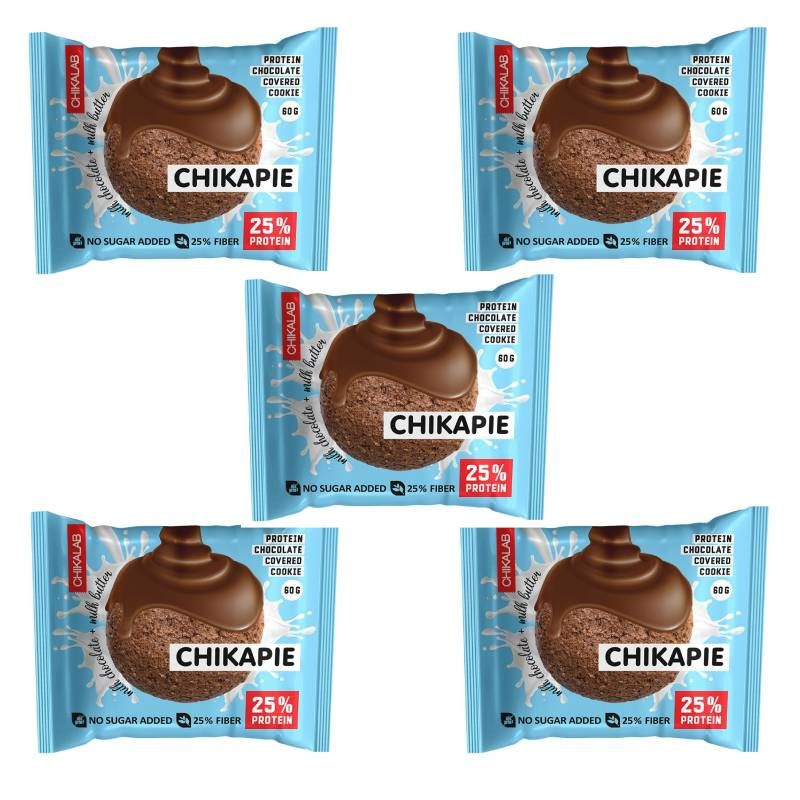 Печенье протеиновое CHIKAPIE в шоколаде с начинкой Шоколад, 60 гр (5 шт)  #1