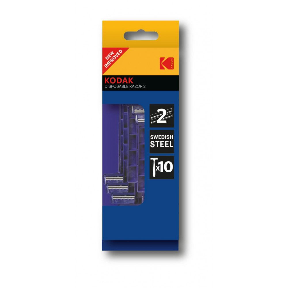 Kodak Станки для бритья, Disposable Razor 2, мужские, одноразовые, 2 лезвия, 10 шт в уп  #1