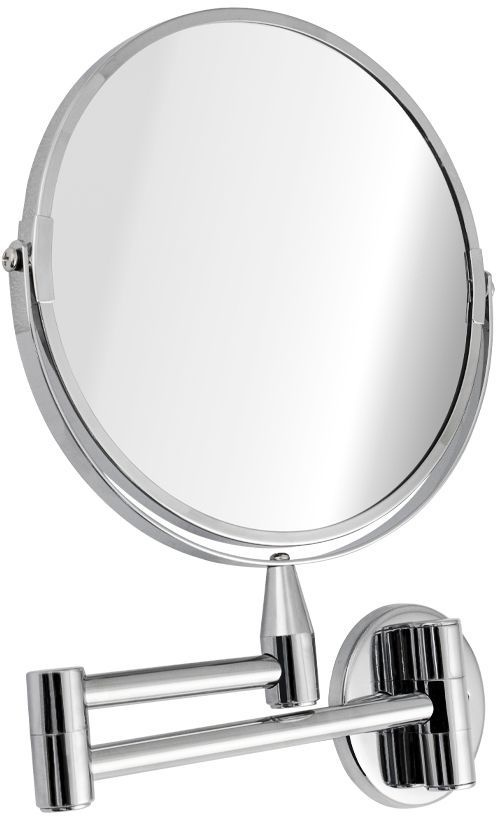 Зеркало косметическое настенное, D - 20, раздвижное, на коленце, нержавеющая сталь, хромированная  #1