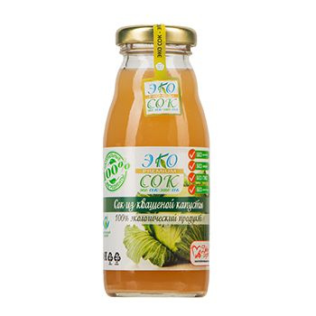 Сок Эко сок - Это сок из квашеной капусты 0.2л стеклянная бутылка Россия 1шт  #1