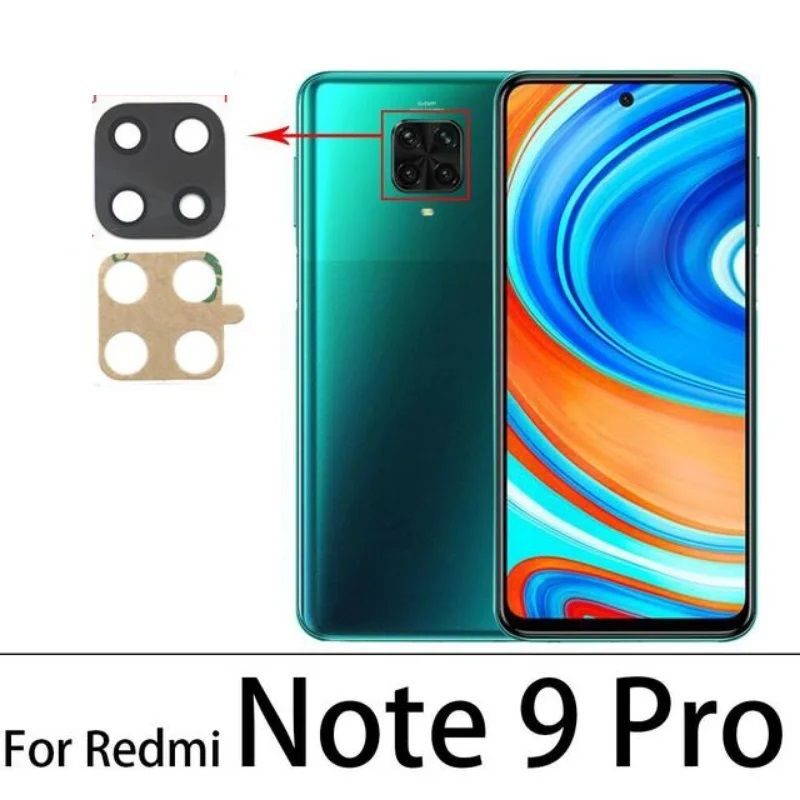 Стекло камеры для Xiaomi Redmi Note 9 Pro (Global) Черный #1