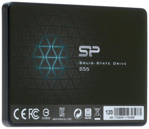 Silicon Power 120 ГБ Внутренний SSD-диск 120 ГБ, 560 Мбайт/сек, 65 ТБ ([SP120GBSS3S55S25])  #1