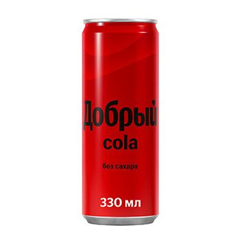 Напиток газированный Добрый Cola без сахара 0.33л, Россия 1шт  #1