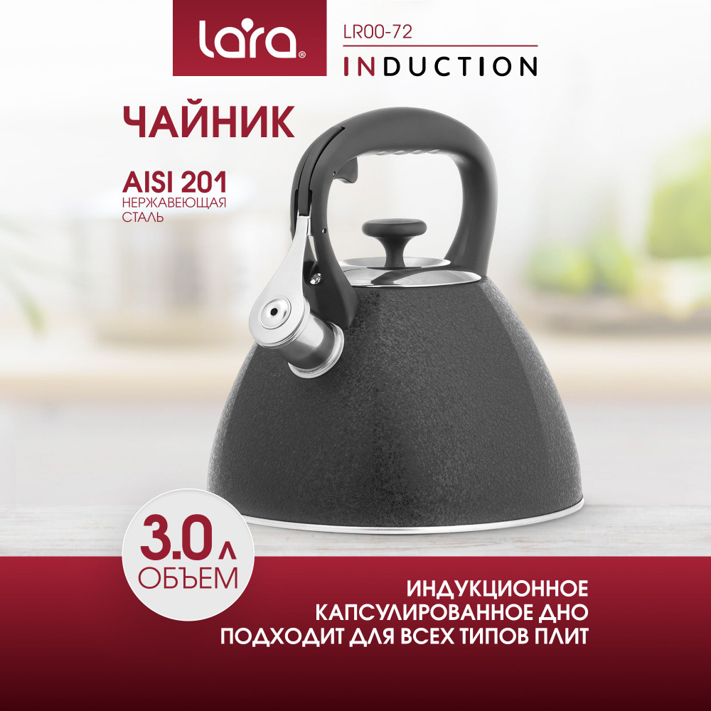 Чайник для плиты со свистком LARA LR00-72 3 л. #1