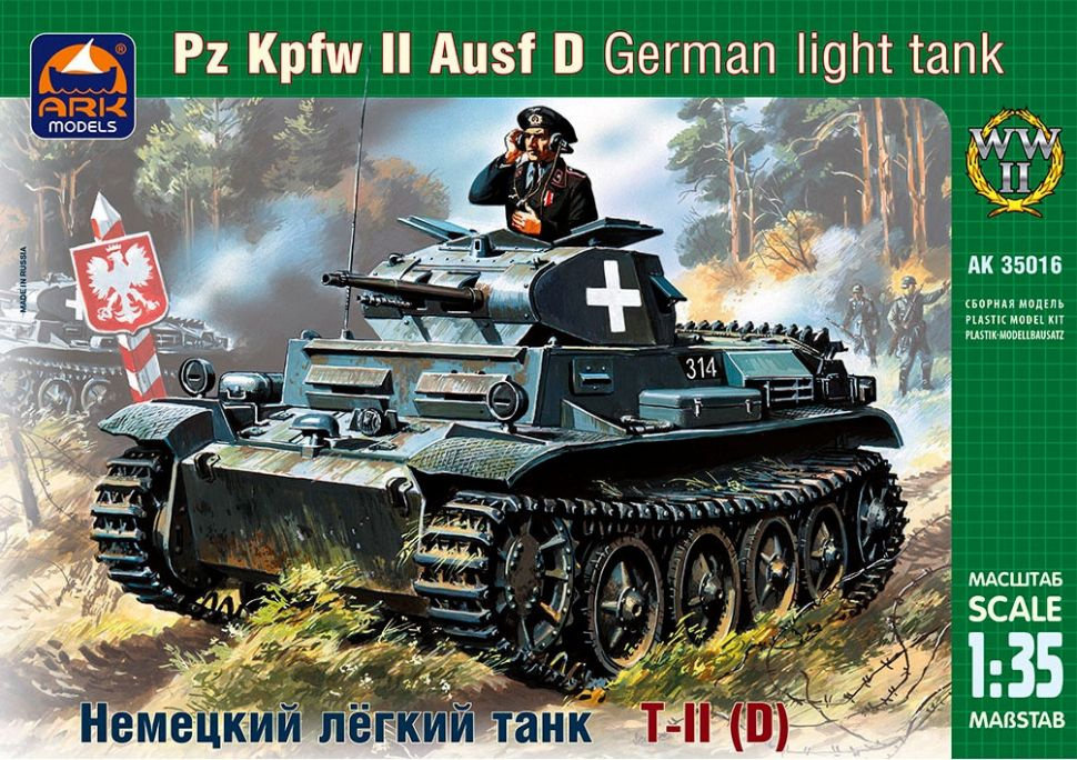 Сборная модель Немецкий лёгкий танк Pz.Kpfw.II Ausf.D (1/35) 35016 АRК  #1