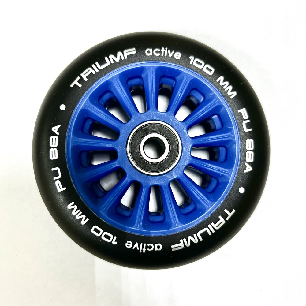 Колесо для трюкового самоката с пластиковым сердечником Triumf Active 100 х 24 мм синее  #1