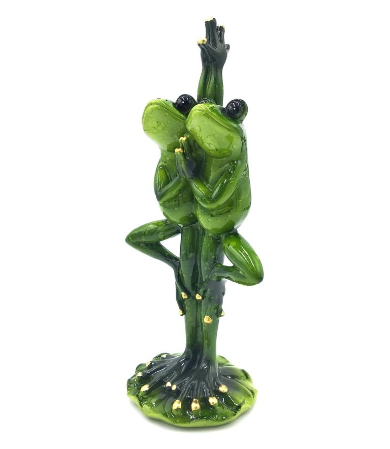 Лягушка статуэтка "Йога" Фигурка лягушка 23,5х10,5х7,5см, для интерьера, декора, дома. Подарок, сувенир. #1