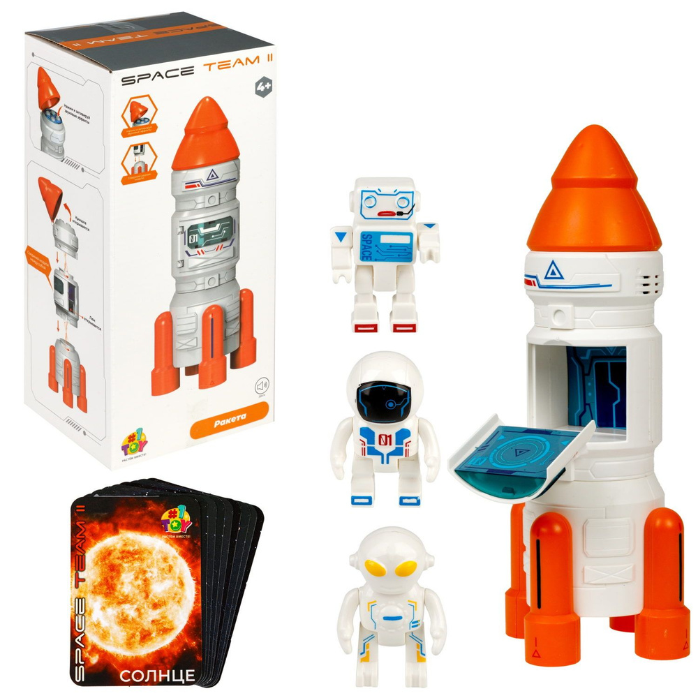 Космический игровой набор SPACE ТEAM 1TOY интерактивная игрушка ракета со  звуковыми эффектами, 3 фигурки космонавта - купить с доставкой по выгодным  ценам в интернет-магазине OZON (1288635259)