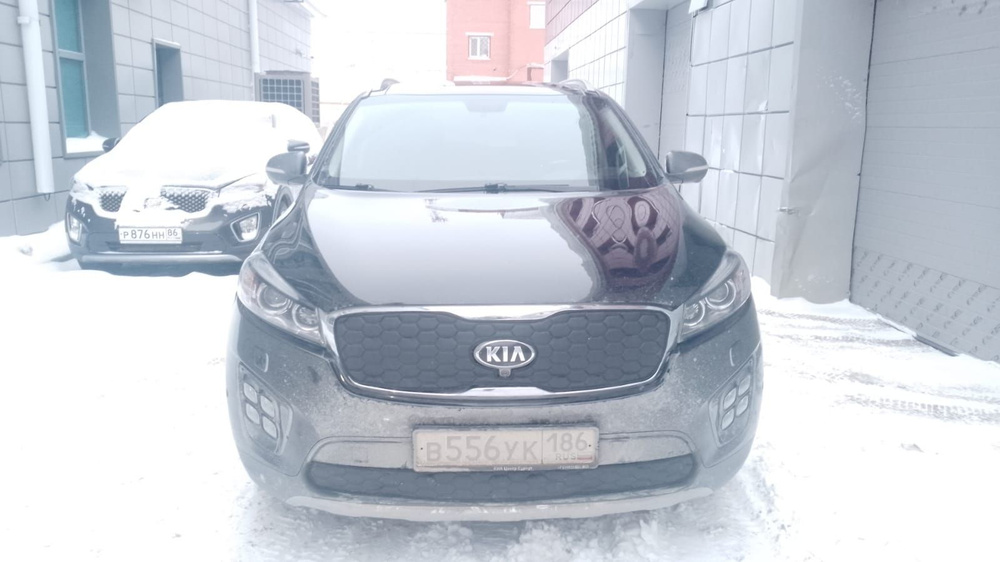 Утеплитель радиатора и бампера для Kia Sorento 2014- 2017 III Prime С КАМЕРОЙ Киа Соренто  #1