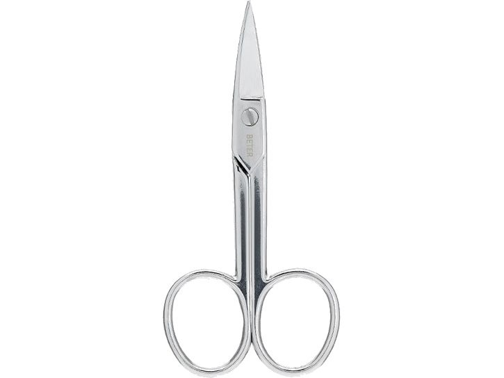 Маникюрные ножницы Beter Chromeplated manicure scissors, curved tip #1