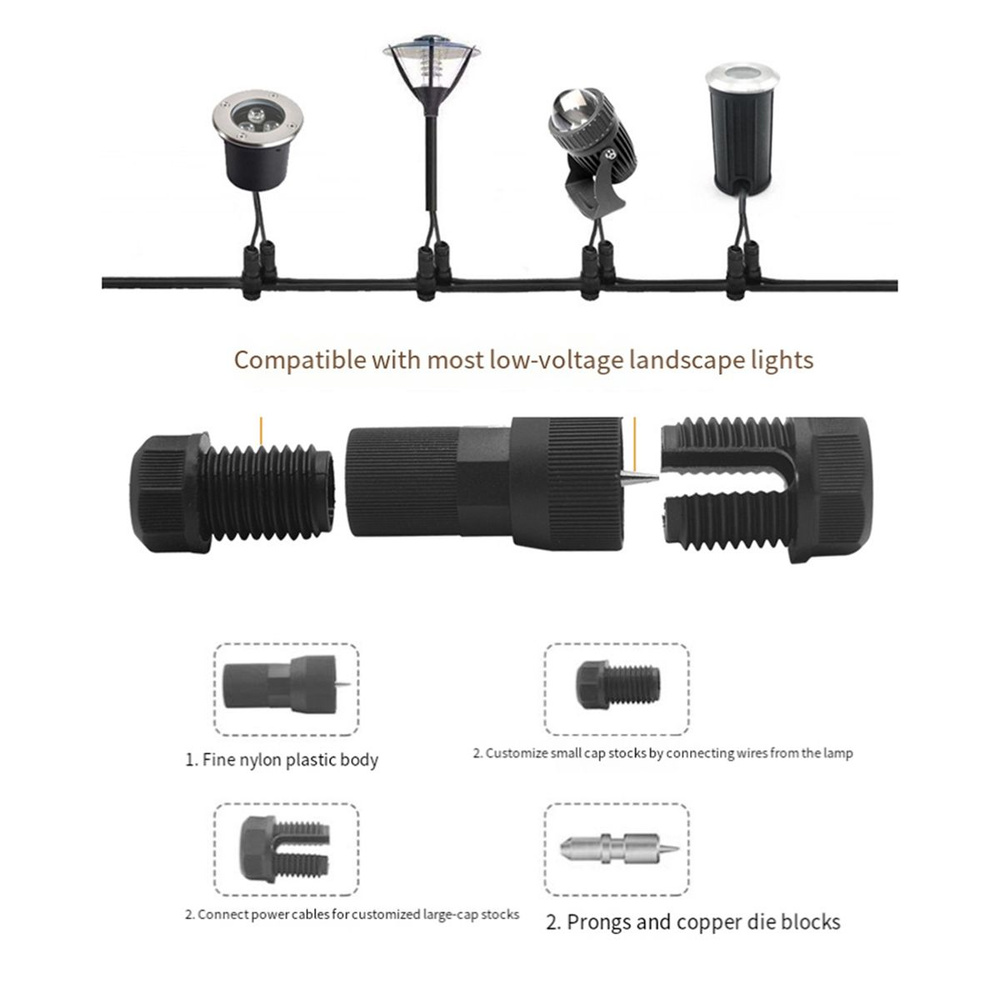 10 шт., разъем для проводов, разъемы ландшафтного освещения, водонепроницаемый кабеля калибра 12-16, #1