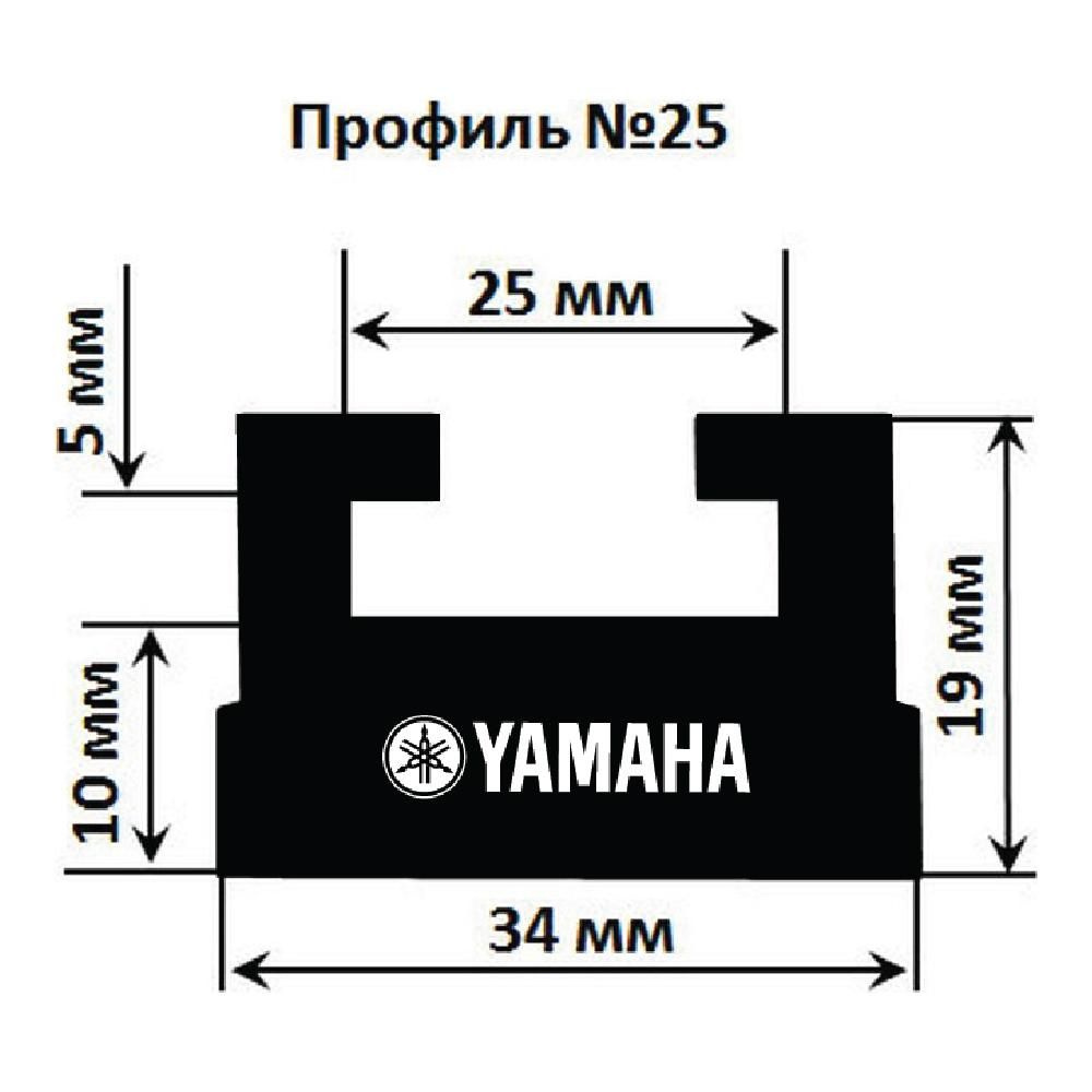 Склизы Garland для снегохода YAMAHA, профиль №25, 144cм, черный, 1 шт  #1