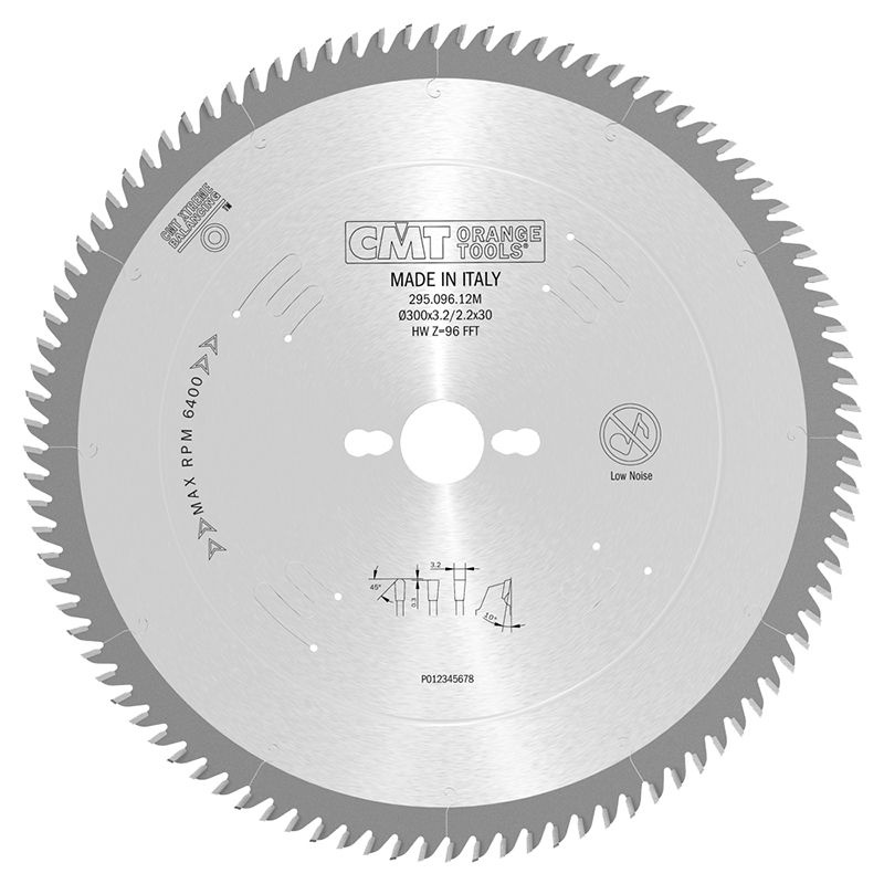 Диск пильный для раскроя ЛДСП СМТ Италия 300x30x3,2/2,2 10 FFT Z96 CMT 295.096.12M  #1