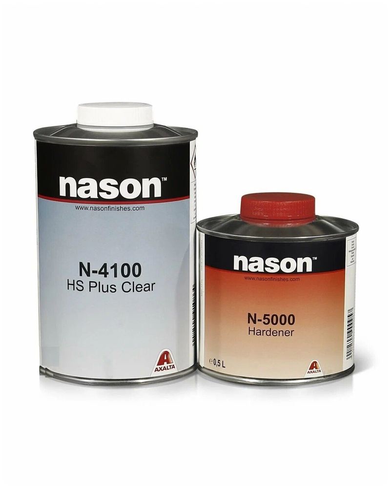 Автомобильный акриловый лак NASON N-4100 PLUS CLEAR 1 л+отвердитель 0,5 л  #1