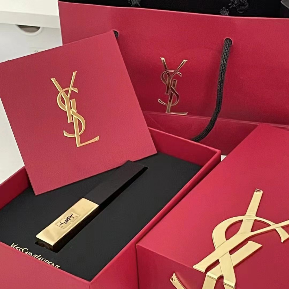 YSL Saint Laurent Губная помада Little Gold Bar 32 Red Counter Gift Set #1