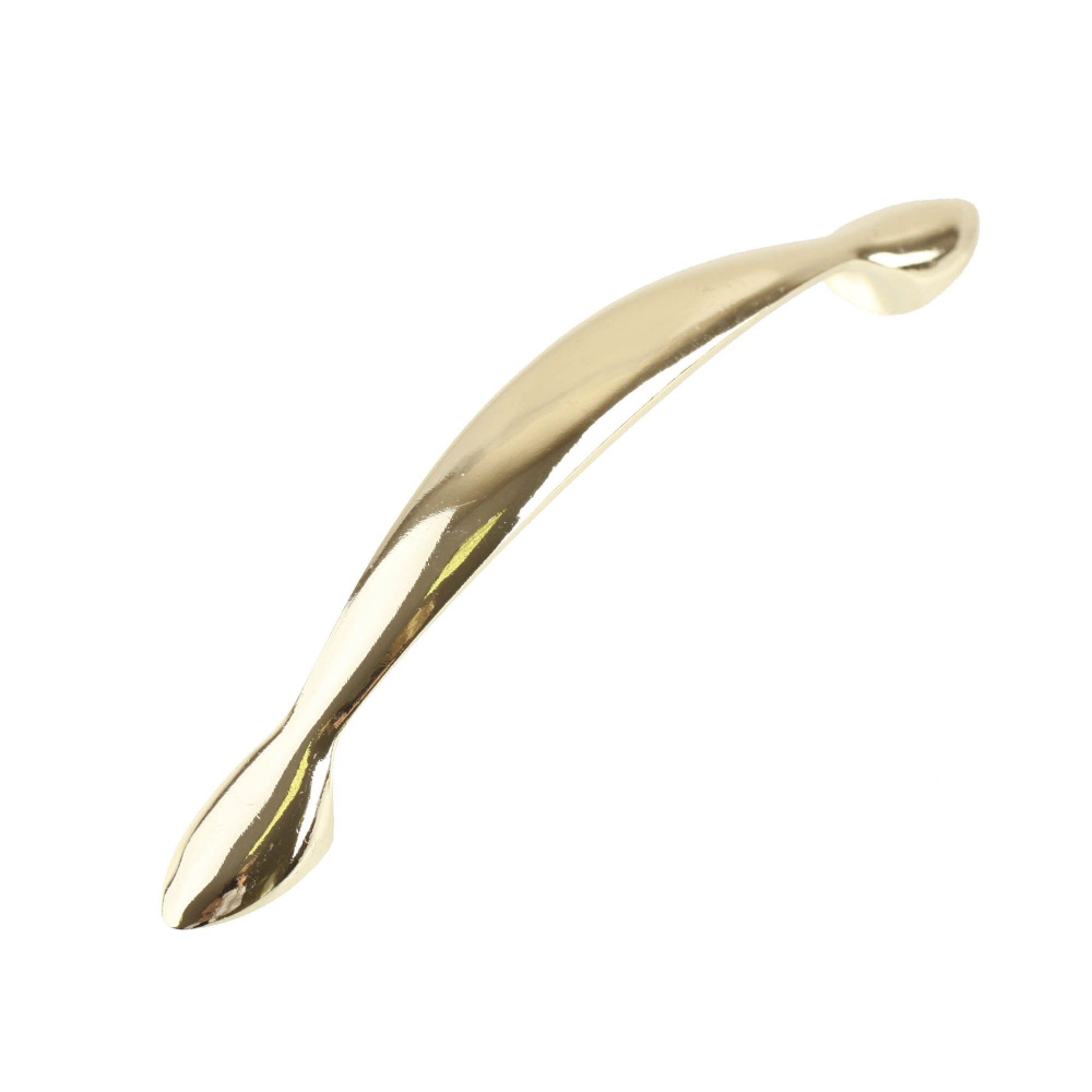 Ручка-скоба мебельная 96мм, цвет золото #1