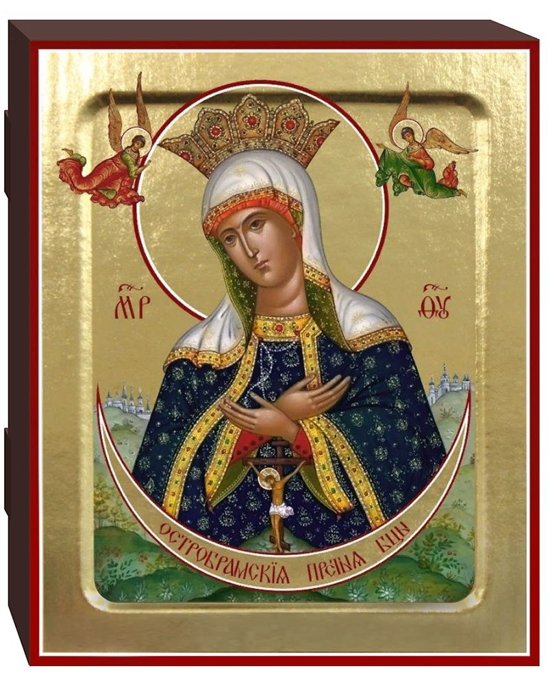 Икона Божией Матери "Остробрамская", дерево, поталь (размер: 12,5*16 см ...