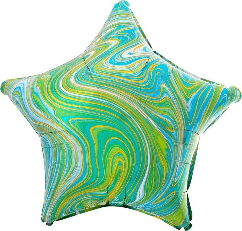 Воздушный шар, Весёлая затея, Звезда Blue Green мрамор США #1