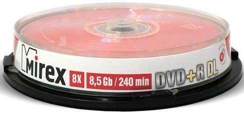 Диск DVD+R Mirex 8.5Gb DL 8x Cake Box 10шт #1