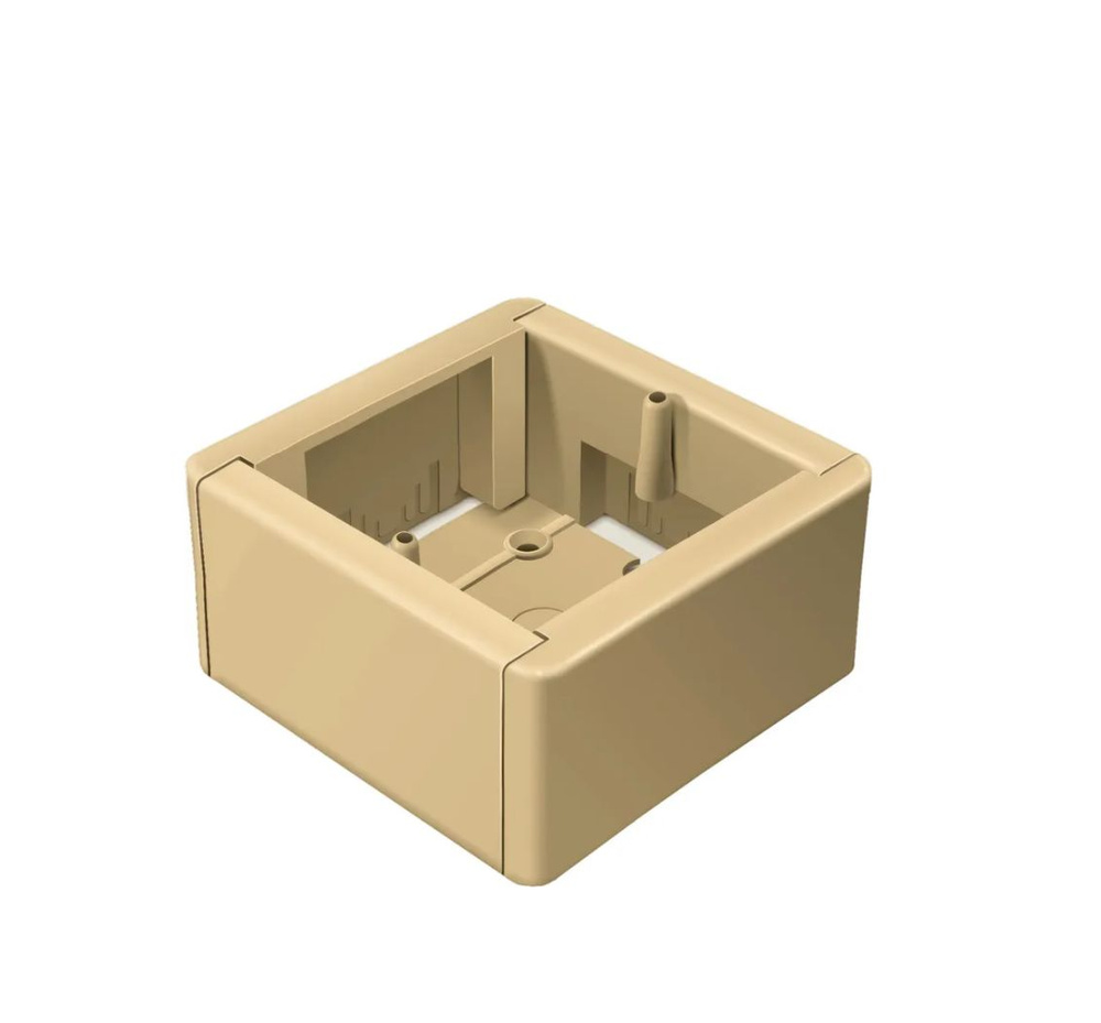 Коробка установочная бежевая для наружного монтажа терморегулятор/термостат  #1
