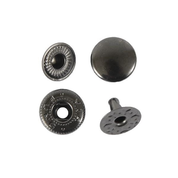 Кнопки установочные для одежды 11 мм XL ZOLO черный никель, комплект 20 шт  #1