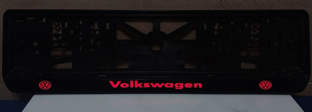 Рамка номера со светодиодной LED подсветкой с логотипом для автомобиля,VOLKSWAGEN,тюнинг авто,рамка гос #1