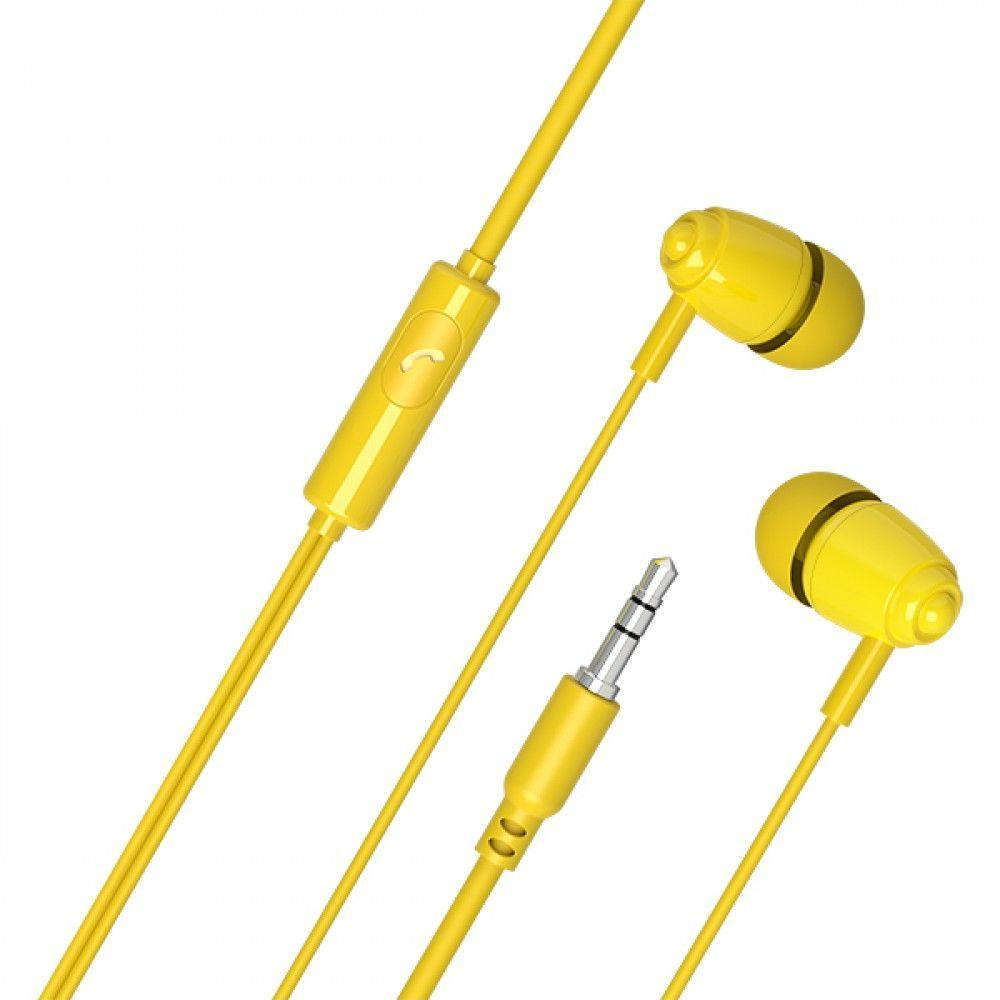 Perfeo Наушники проводные с микрофоном, Bluetooth, 3.5 мм, желтый  #1